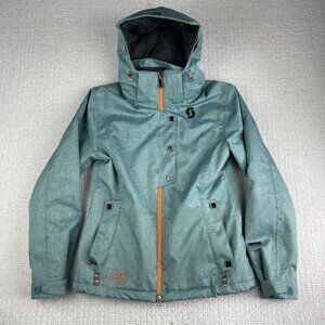 Scott Outerwear Ski Jacket Women's US 2 Blue Zip Up Hooded Snowboard